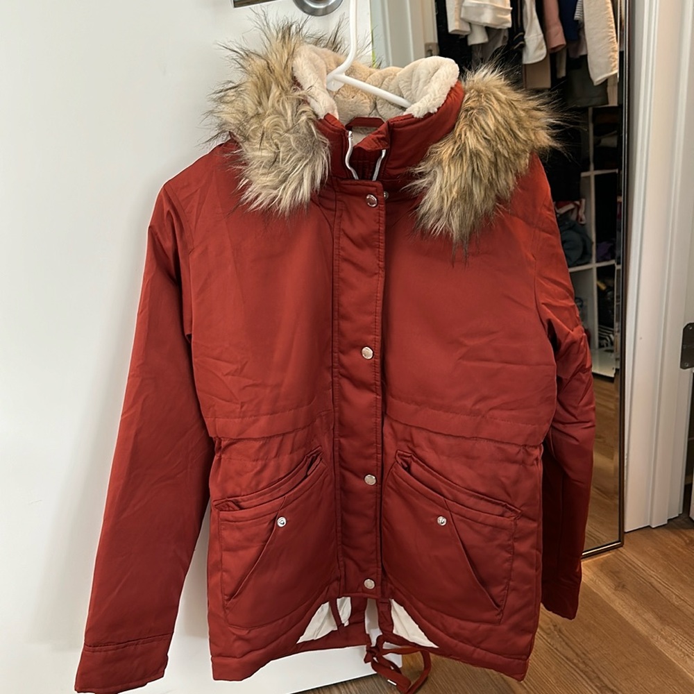Hollister Winter jacket brick color